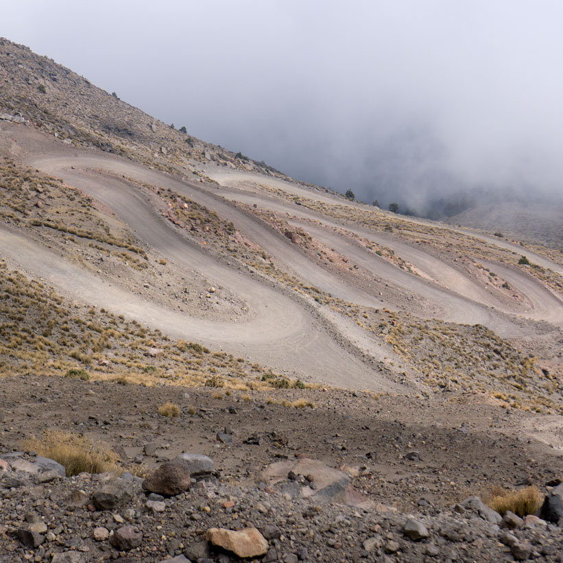 Winding, sandy, high road at 4,300m